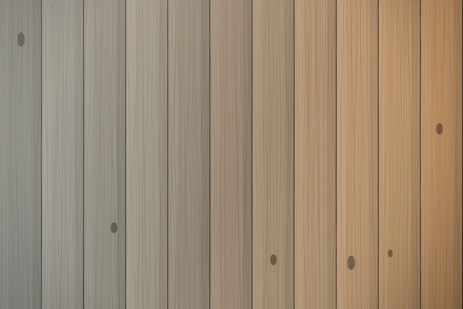 Close-up illustration of vertical timber boards that shift from weathered silver-grey on the left to fresh honey-coloured wood on the right.